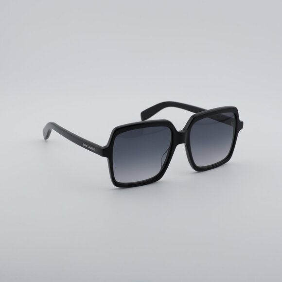 Saint Laurent SL174 001 Sunglasses Black Square Frame, Grey  display picture 2